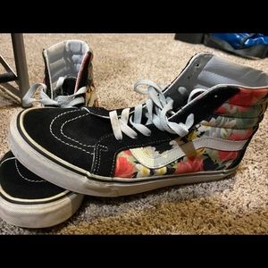 Floral Vans Sk8-Hi Men's 9 Women's 10